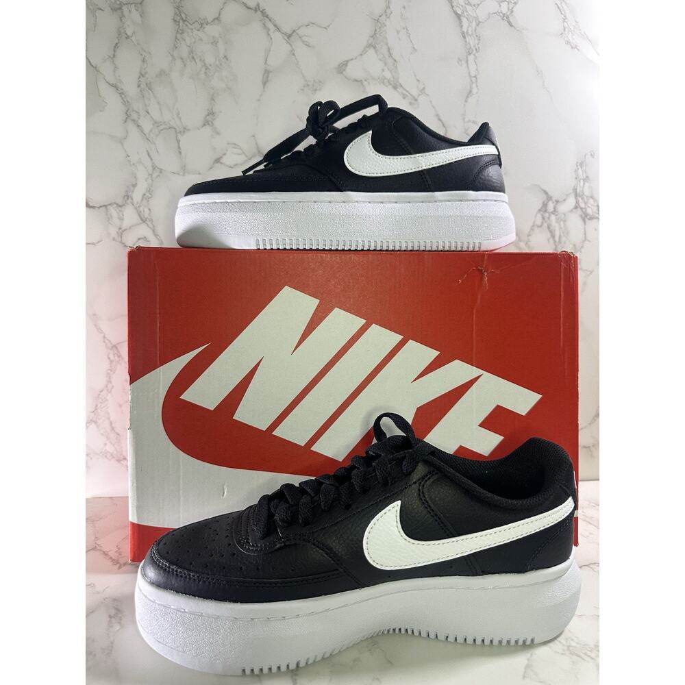 Nike Court Vision ALTA LTR Black Platform Sneakers DM0113-002 Women's Size 9